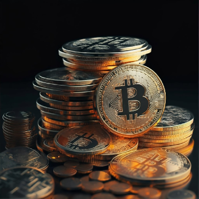 stack of bitcoin coins