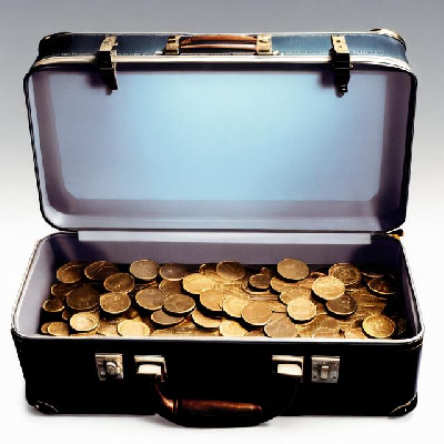 box with coins